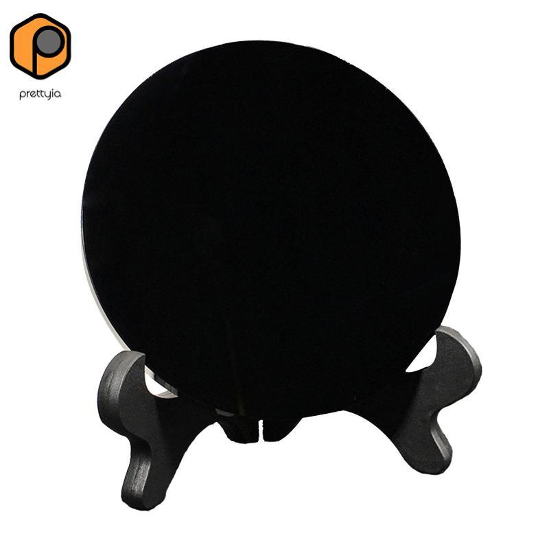 Gương đọc sách Obsidian đen phong thủy, Đĩa Obsidian đen có, tròn mịn