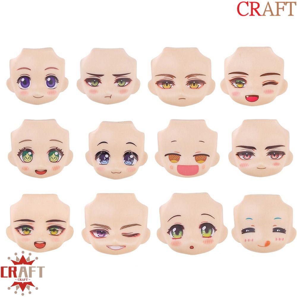 CRAFT OB11 Khuôn Mặt Búp Bê, 3D Decal Mắt Thay Đổi Khuôn Mặt Búp Bê Thay Thế Mặt, Ymy Gsc Với Trang 