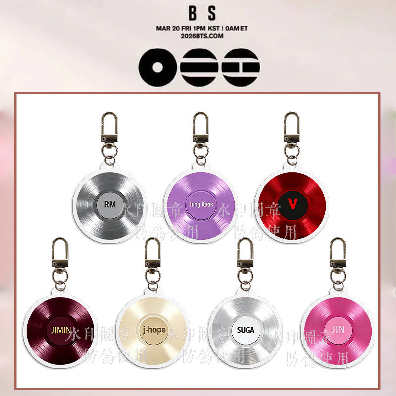 KPOP MỚI BTS ARIRANG CD acrylic móc khóa túi đĩa vinyl mặt dây chuyền