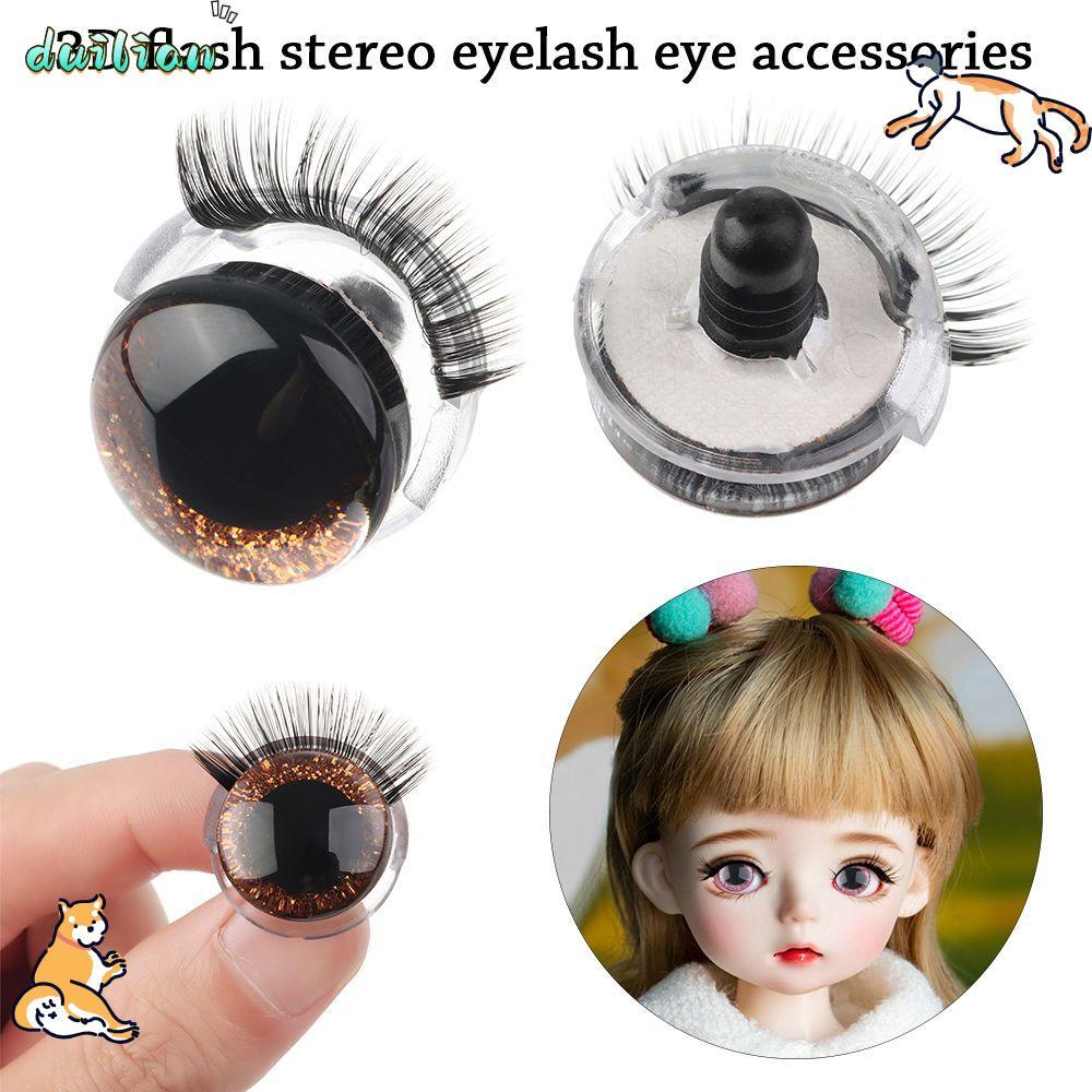 Đôi mắt DUILIAN với lông mi thủ công 20mm DIY Nhấp nháy mắt