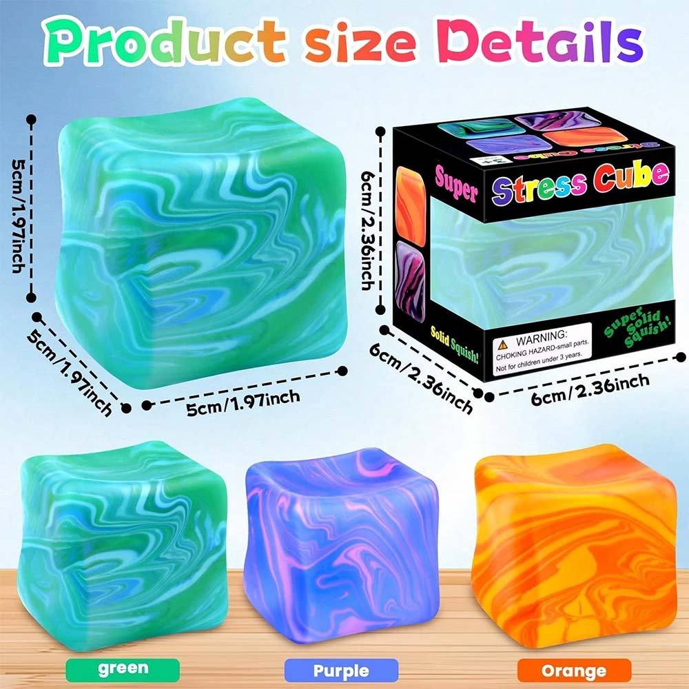 Fidget Toys Squishy Stress Cube, Stress Balls Stress Relief, Ice Squishy Cube Sugar Balls,Sensory To