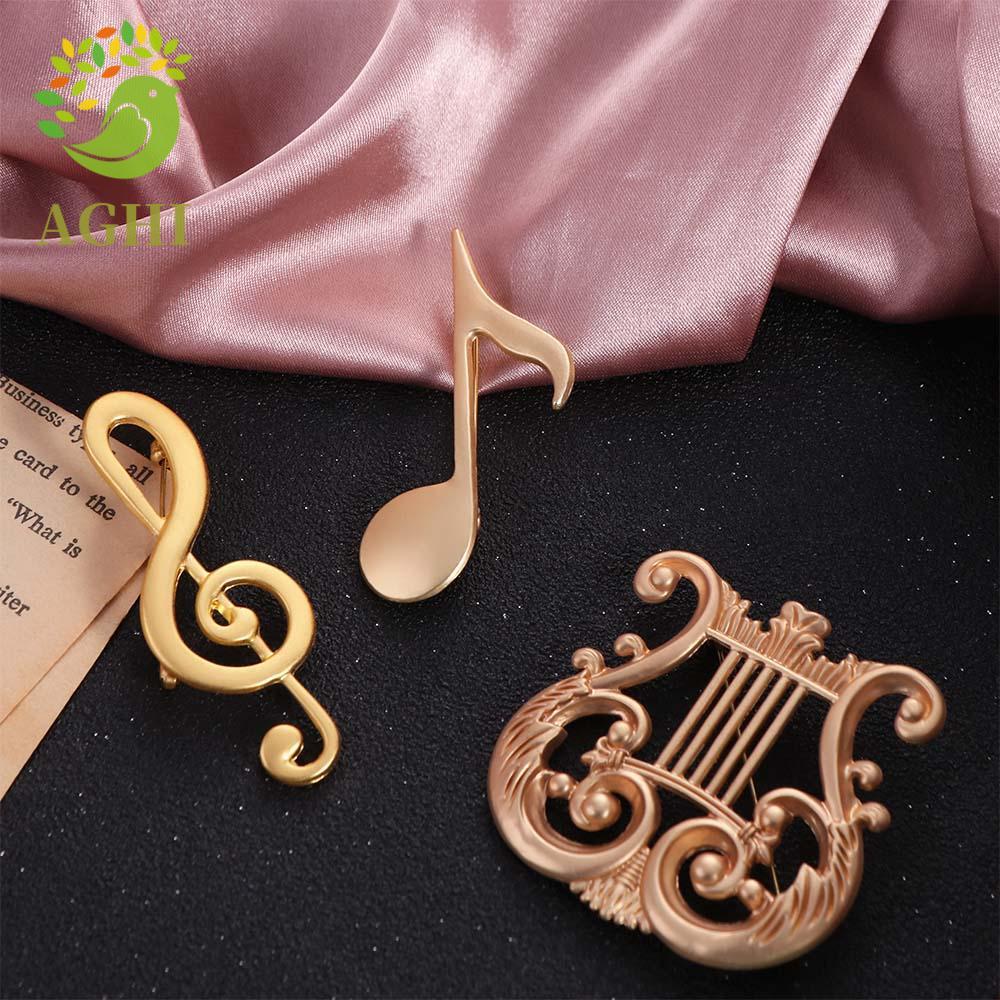 BLAZELINK Eighth Note Pin Hợp Kim, Symbol G Clef cho Trâm Ba Lô