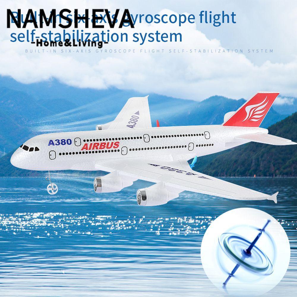 NAMSHEVA Máy bay điều khiển từ xa Kid Boy Quà tặng Cánh cố định cho Airbus A380 RC Glider