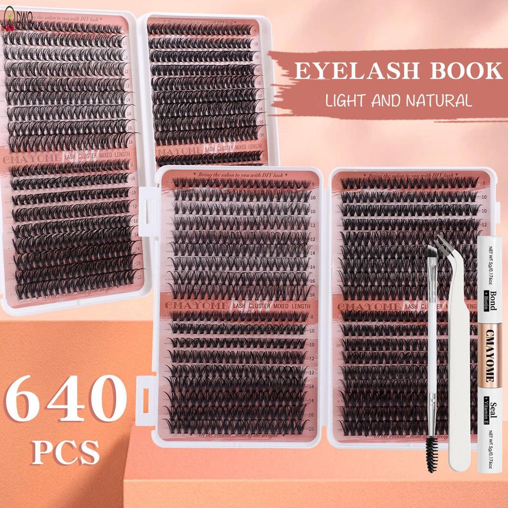 30D + 40D 8-16mm Cụm mi dày đặc Lông mi nhân tạo mềm mại thoải mái khi mặc cả ngày