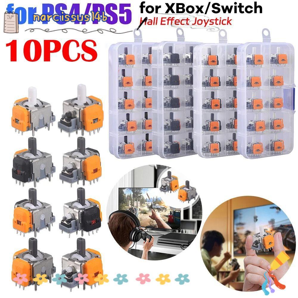 NARCISSUSB 10 CÁI Bộ điều khiển Thumb Stick, Cần điều khiển hiệu ứng Hall có thể chứng minh cảm biến