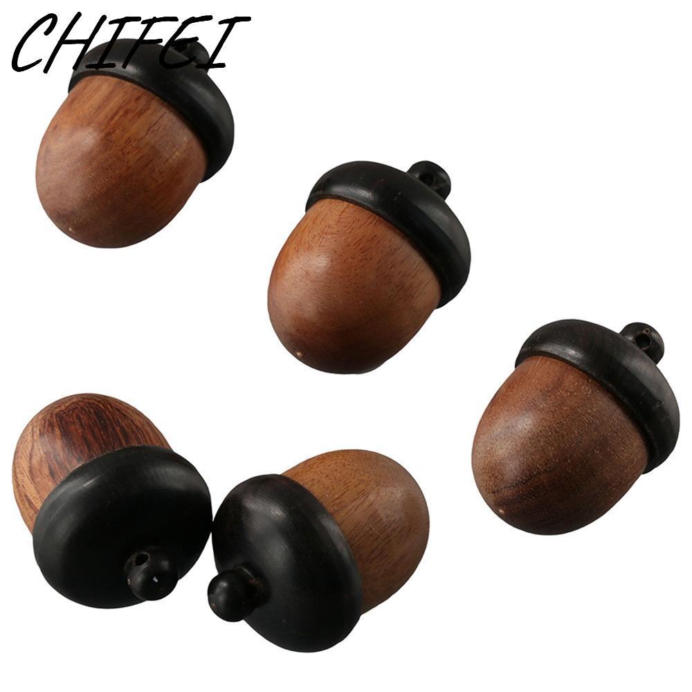 CHIFEI Acorn Nut Box, Gỗ Ngắt Kết Nối Acorn Charms, DIY Camel Gỗ Mặt Dây Chuyền Móc Khóa Trang Sức L