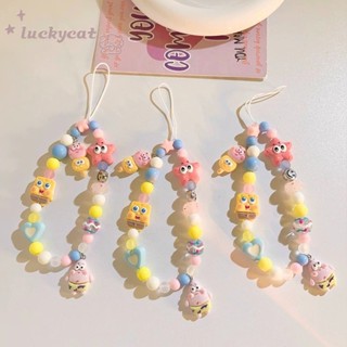 Hoạt Hình Dễ Thương SpongeBob Họ Dây Airpods Dây Buộc Chìa Khóa Điện Thoại Trang Trí Mất Phòng Chống Rơi Phụ Kiện Điện Thoại
