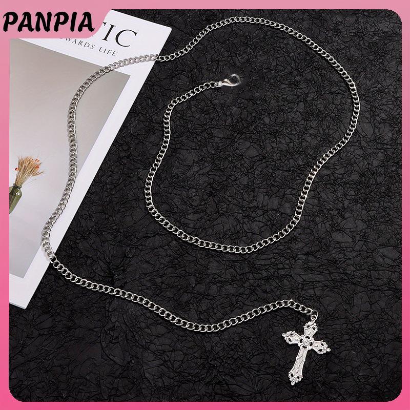 PNKI- Phụ kiện punk gothic chữ thập cho nữ gồm dây xích eo, thắt lưng và quà tặng