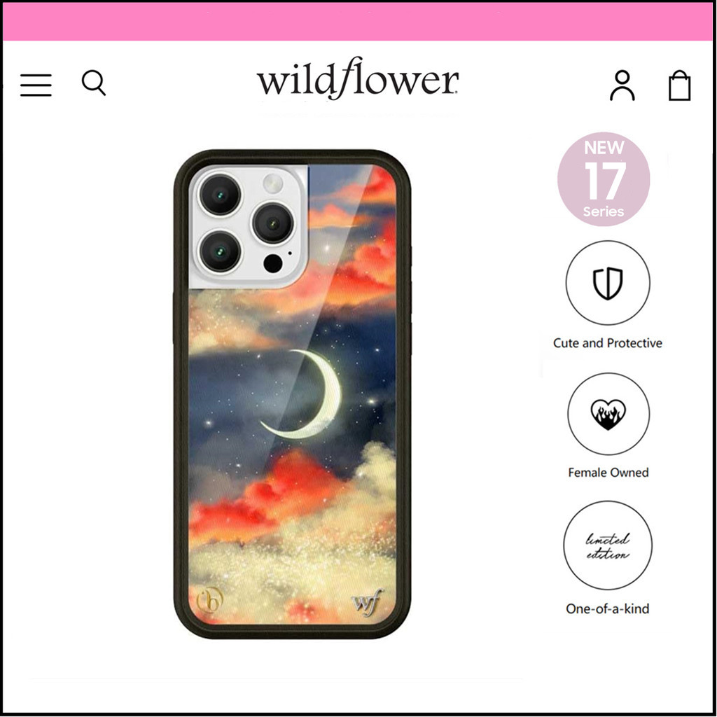 Wildflower Cases Ốp lưng hoa dại Bella Hadid Moon Thẩm mỹ Hợp thời trang Collab Orebella Ốp lưng cho