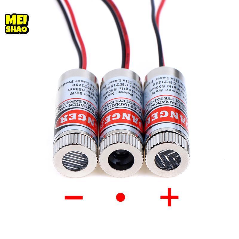 MeiShao 650nm 5mW Red Point / Line / Cross Laser Module Đầu Laser Ống Laser 3v-5v Đầu Laser chấm đượ