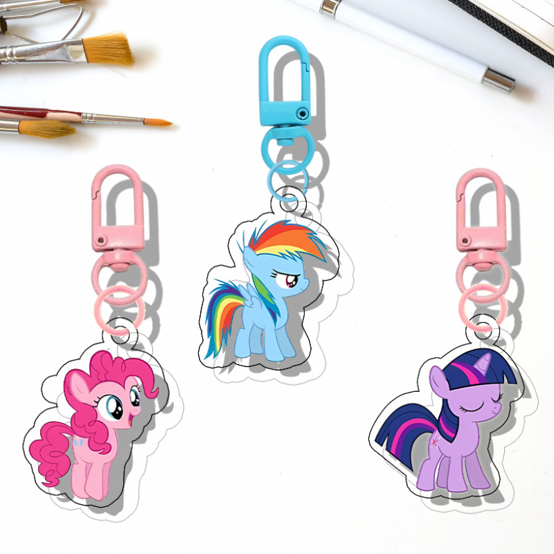 Gantungan Kunci Custom My Little Pony Akrilik 2 Sisi Keychain Custom