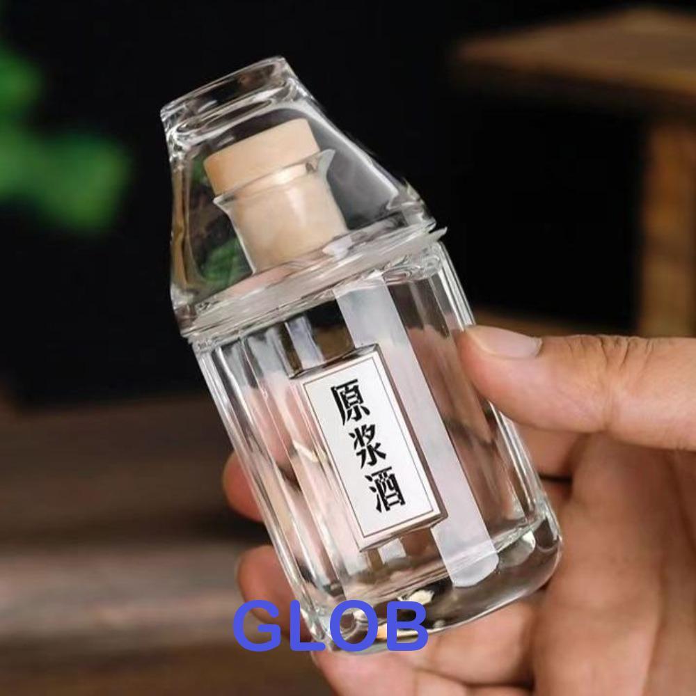 Bình đựng rượu whisky GLOB, Bình đựng rượu Mini 100ML, Barware Glass Chai rượu trong suốt dễ thương 
