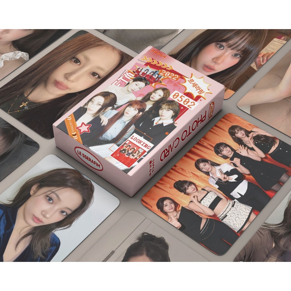 Bộ 50-55 LE SS Laser HOLOGRAPHIC LOMO Cards Đêm hoàn hảo Album DỄ DÀNG Sakura CHAEWON YUNJIN KAZUHA 