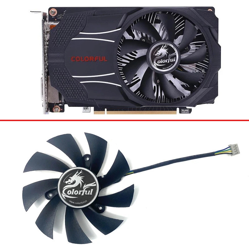 Quạt Làm Mát 82MM 4PIN DC12V GeForce GTX1650 GPU FAN Cho Nhiều Màu Sắc GeForce GTX 1650 Cá Mập Thông
