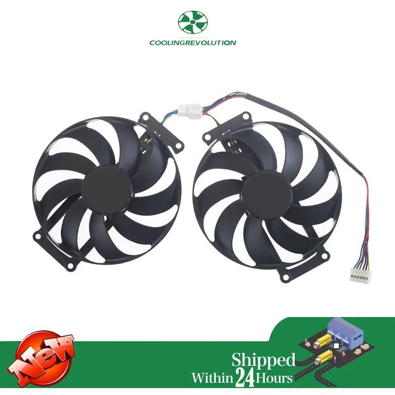 T129215BU RTX 2060 SUPER 2070 GTX1660 Ti Quạt Làm Mát Cho ASUS GTX 1660 1660Ti DUAL EVO OC RTX RTX20