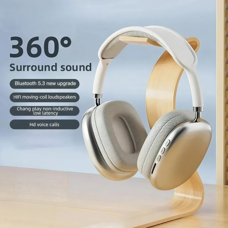 Tai nghe P9 Pro Max Bluetooth 5.4 Extra Bass, tai nghe không dây cho thể thao