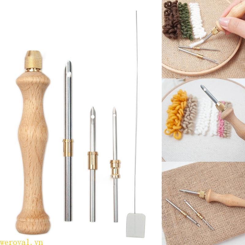 WER Punch Needle Kit Khâu Punch Needle Set Trẻ Em Người Lớn DIY Hộ Gia Đình
