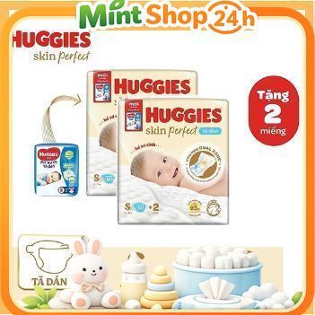combo 2 gói tã dán huggies skin perfect mới size s80+2/Nb70+6/m76+3