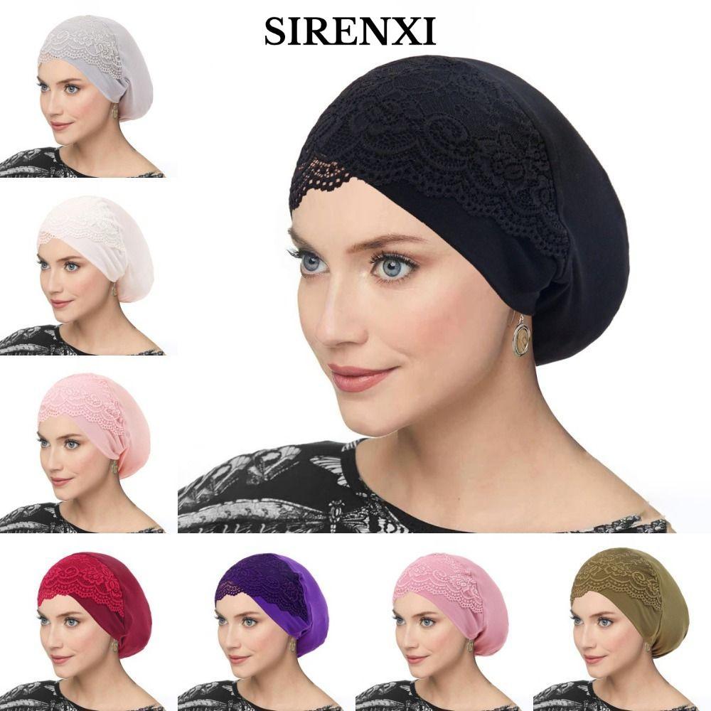 Mũ Hijab ren SIRENXI và áo choàng Hijab co giãn mềm mại, mũ Hijab thoáng khí thời trang