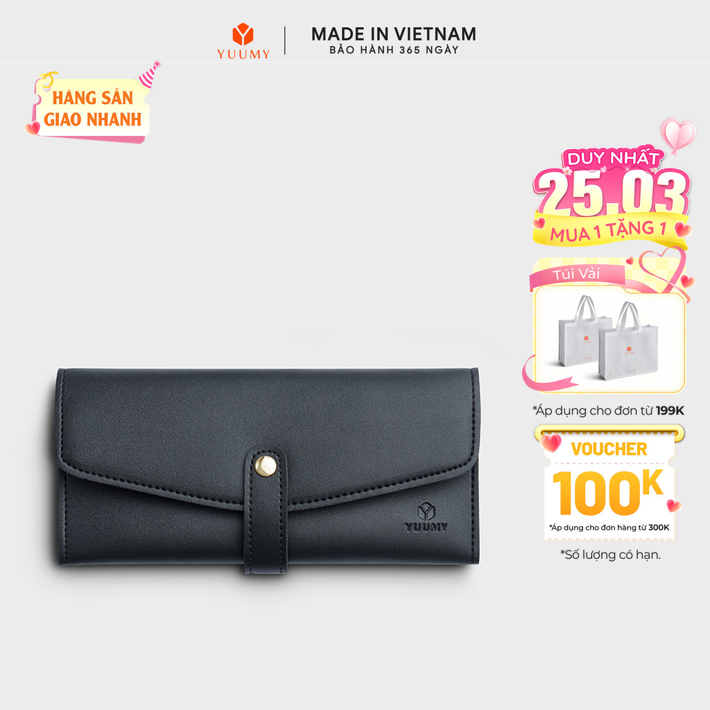Ví Yuumy ( Thời trang nữ kiểu cầm tay dáng dài - Ví da Seasand YV47)