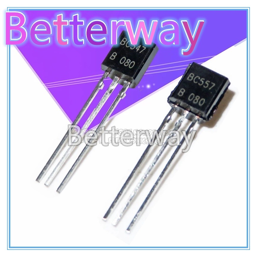 BC547B BC557B Mỗi 50 chiếc tất cả 100 chiếc / túi BC547 + BC557 NPN PNP Transistor TO-92 Triode Tran