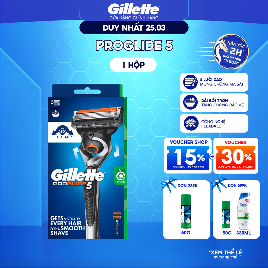 [HỎA TỐC 2H-4H] Dao Cạo Nam/ Lưỡi Dao Cạo GILLETTE Proglide Cạo Chuẩn Xác 5 Lưỡi