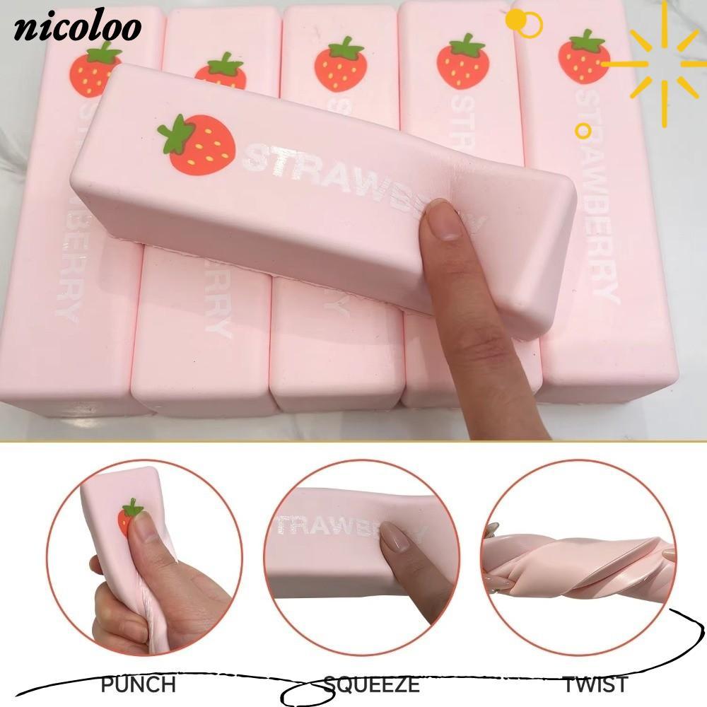 Đồ chơi bóp bơ NICOLOO, Dâu dính thư giãn tay Bóp quả bóng căng thẳng, Fidget Khả năng phục hồi chậm