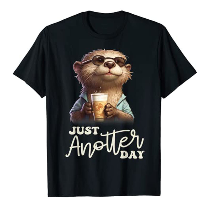 Áo thun nam mùa hè 7WIM 100% cotton Áo thun Otter ngộ nghĩnh - Just Anotter Day for Otter-Lover Tee 