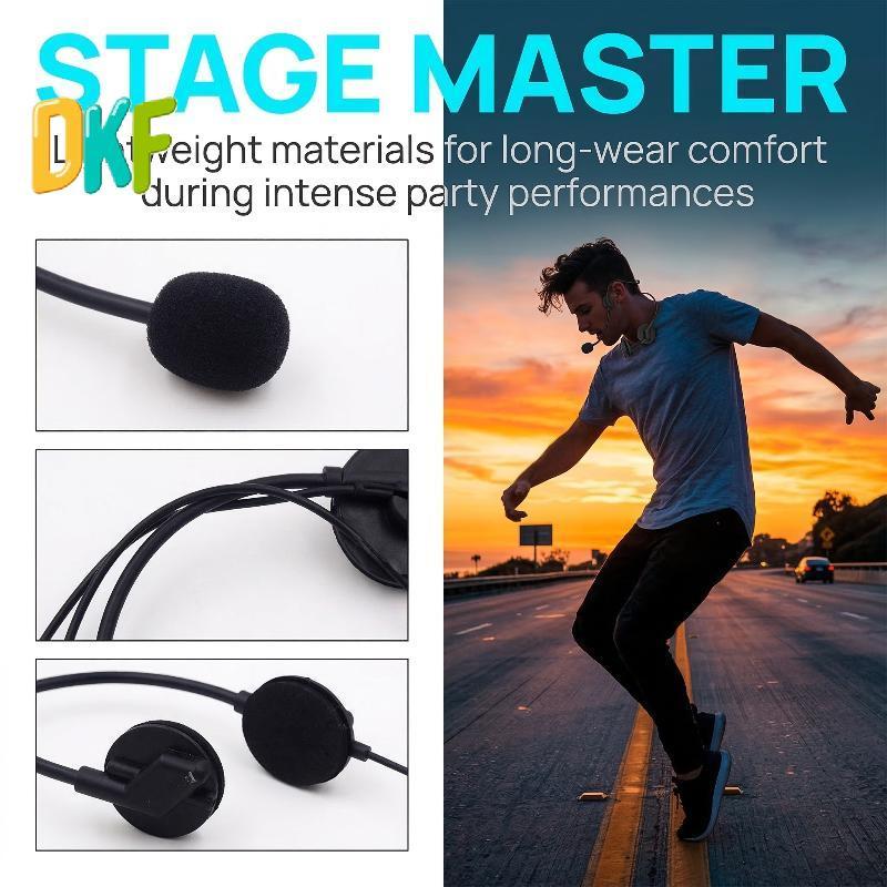 《 DKF-t 》 Tai nghe micro giả dành cho trẻ em và người lớn Phụ kiện trang phục chống đỡ cho Rostar Pa