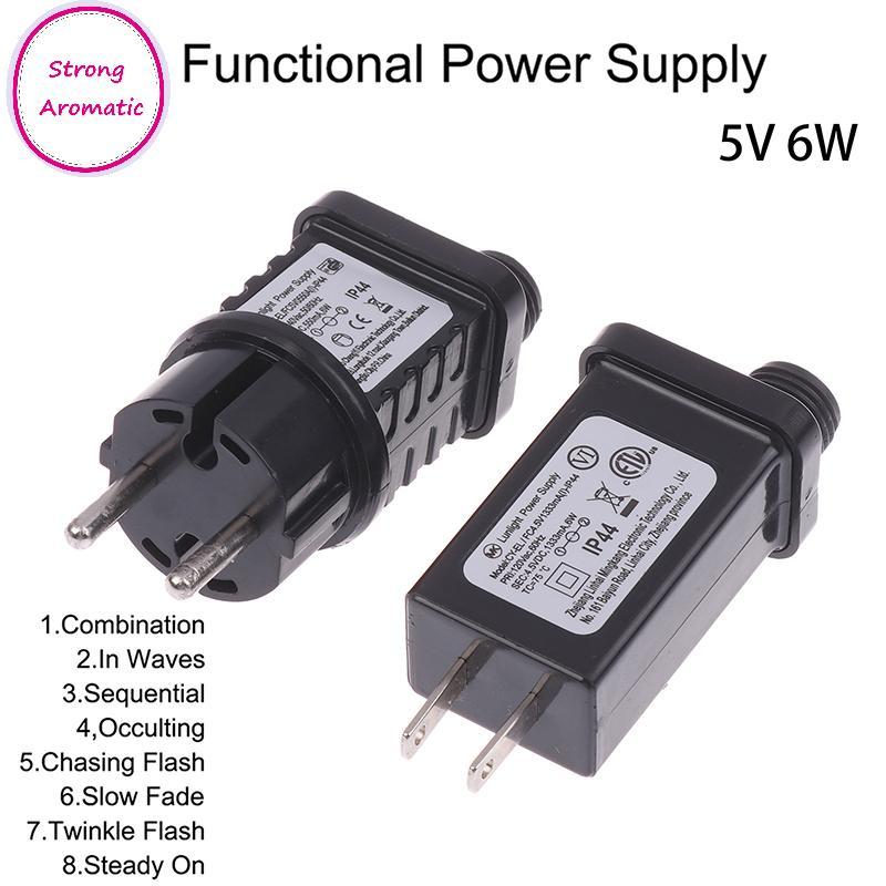 STRO EU / US Cắm 5VDC 6W 8 Chức Năng SELV Đèn LED Driver Switch Adapter IP44 Chiếu Sáng Laser Chống 