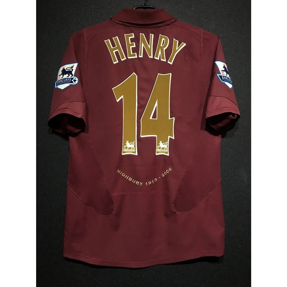 Retro Arsenal 05 06 Jersey Bóng đá HENRY BERGKAMP Áo bóng đá nam