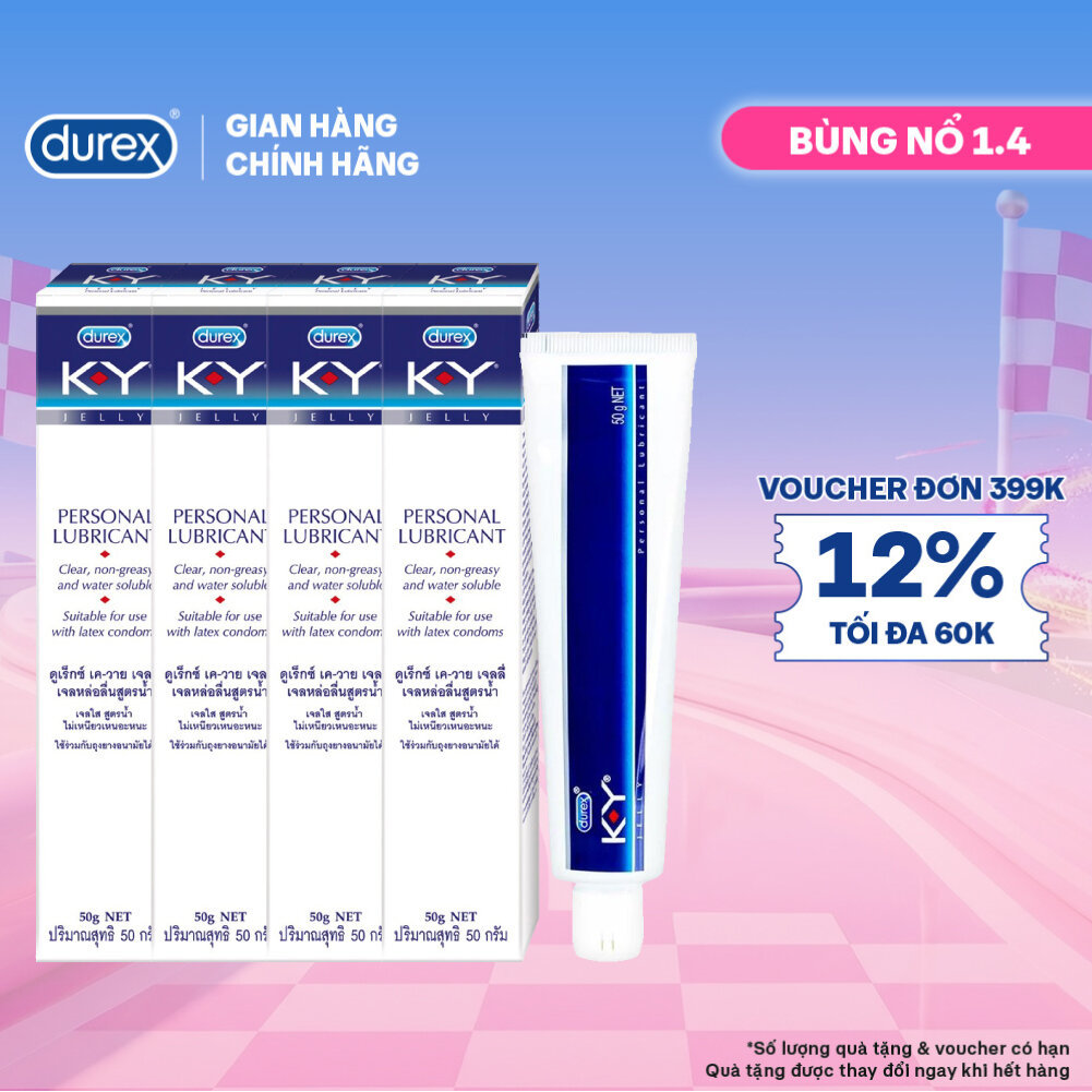Combo 4 Gel bôi trơn Durex K-Y Jelly 50g ( KY Jelly)