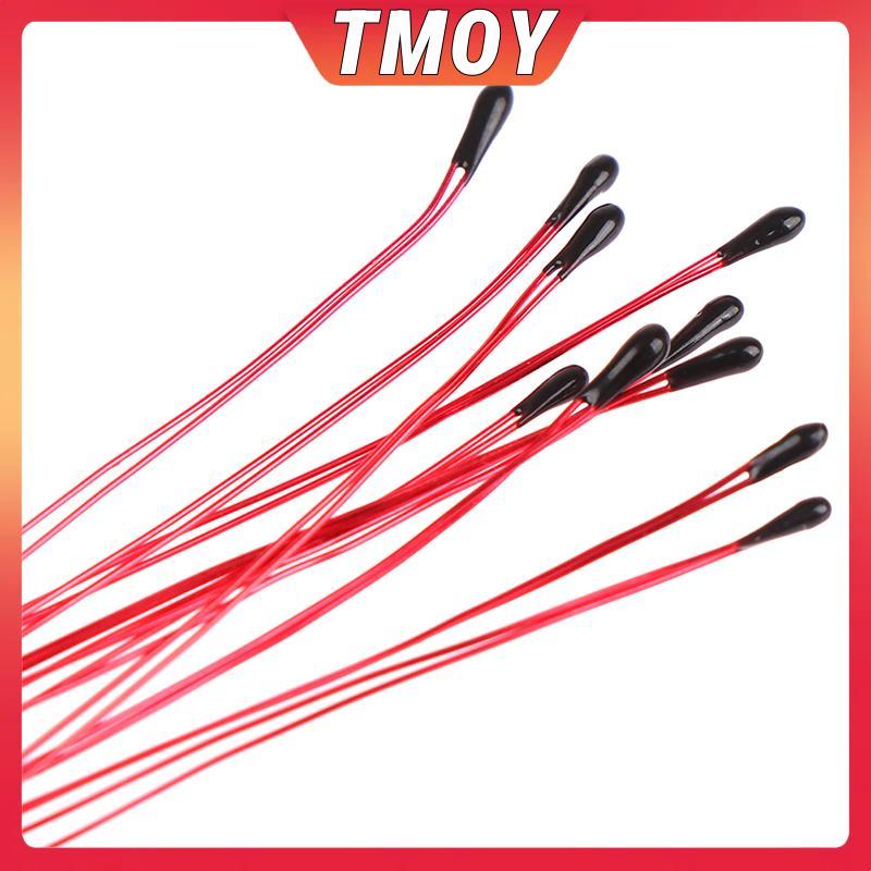 TMOY 10 CÁI Điện trở nhiệt điện trở NTC MF52B 10K 100K Dây đeo đầu dò B3470 B3380 B3950 B3435 B 4250