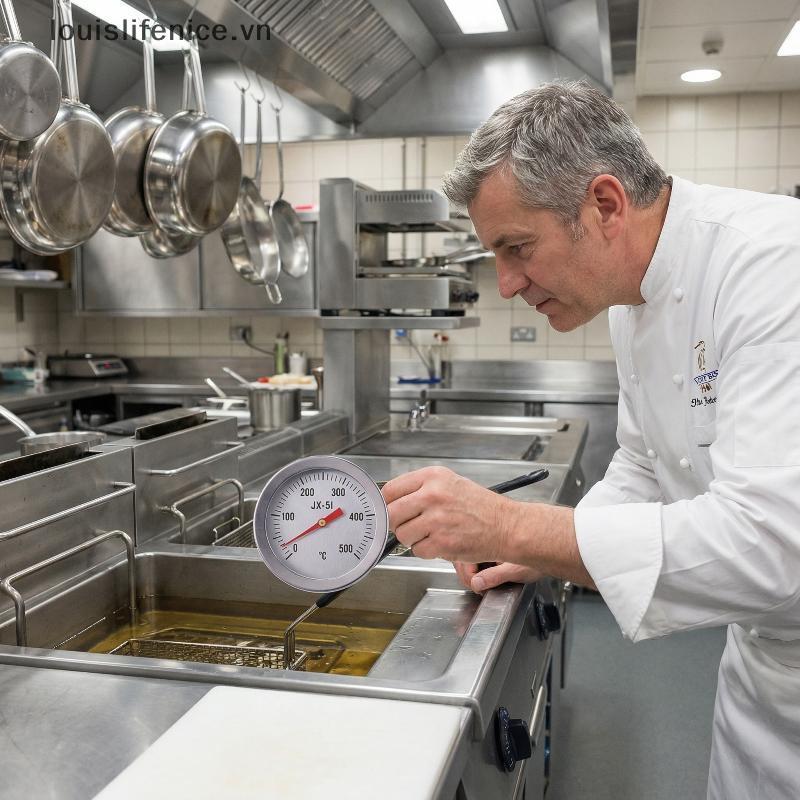 Đầu dò BBQ LNVN Máy đo nhiệt độ nướng lò lưỡng kim 0-500C để nấu ăn nhà bếp HOT