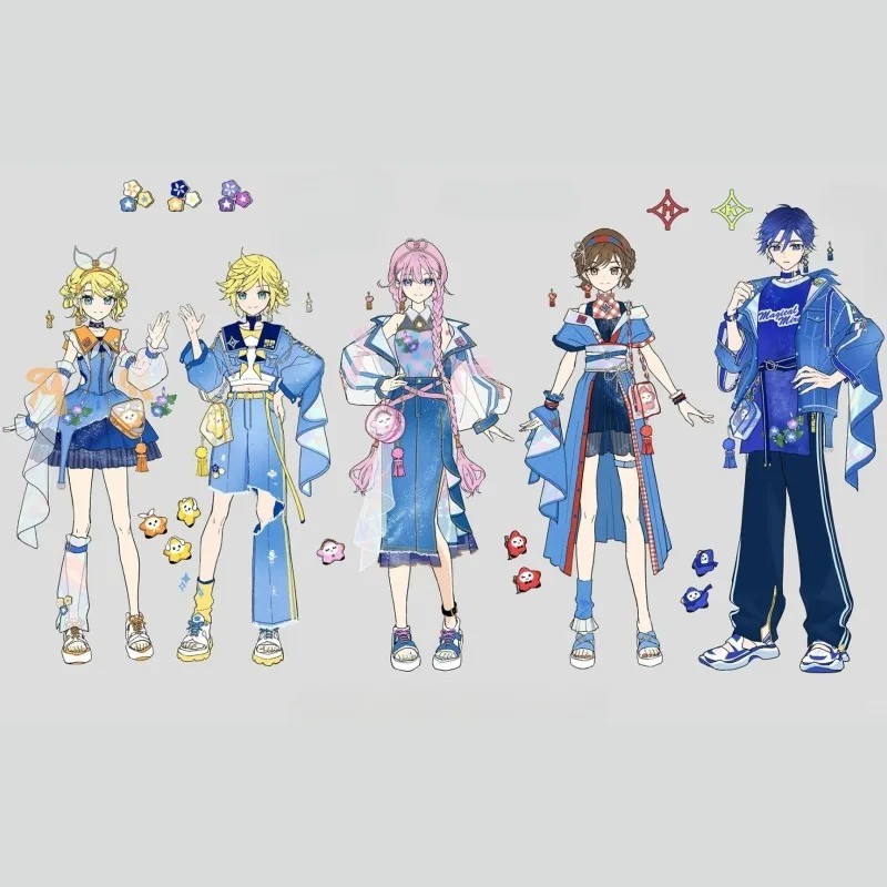 Standee anime Project Sekai Magical Future 2025 mô hình mica Kagamine Rin KAITO. Project Sekai Color