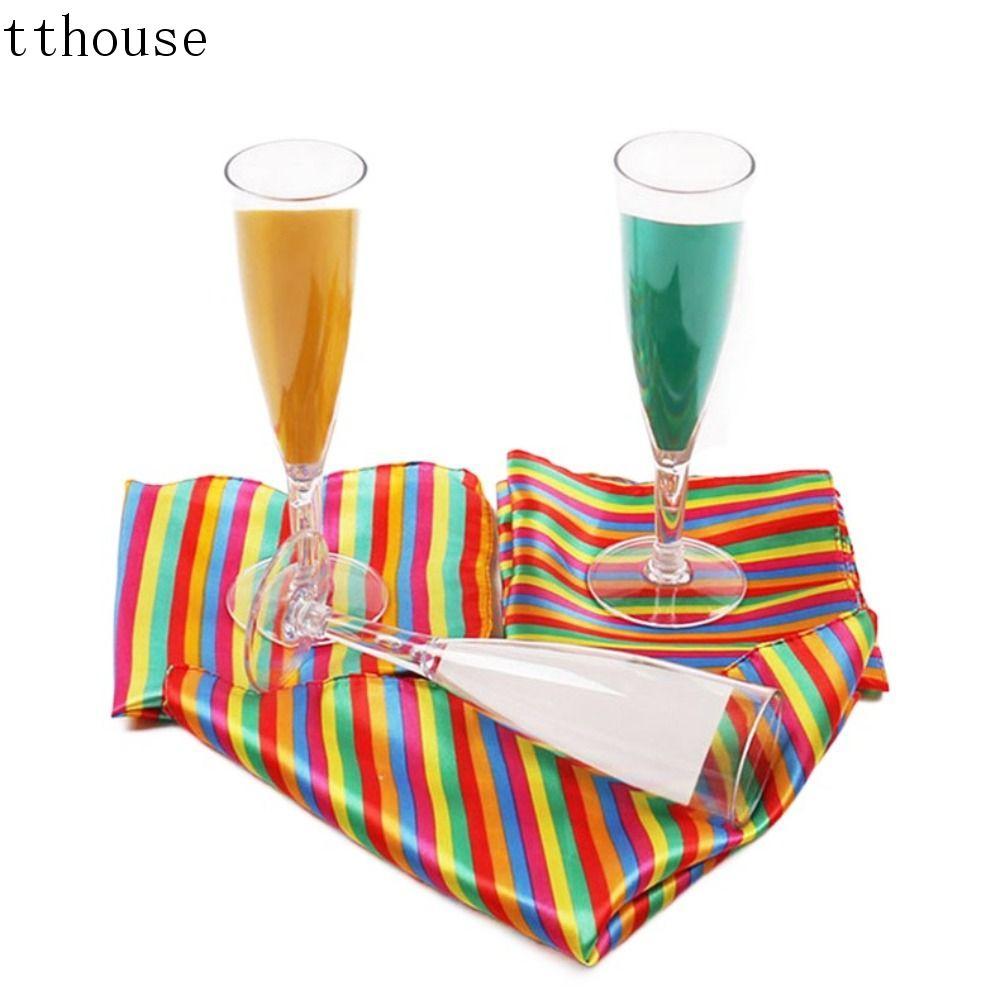 TTHOUSE Glass Magic Đạo cụ, Lust Caution Cup Scarf Wine Glass Đổi màu sắc, Gimmicks Magician Tool Co