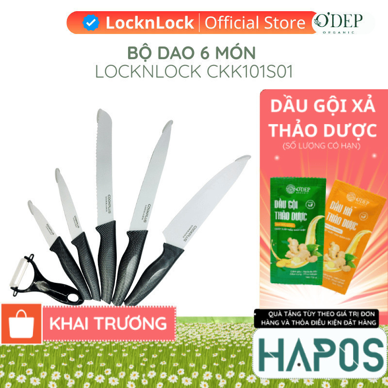 Bộ dao 6 món LocknLock CKK101S01 - HAPOS HEL