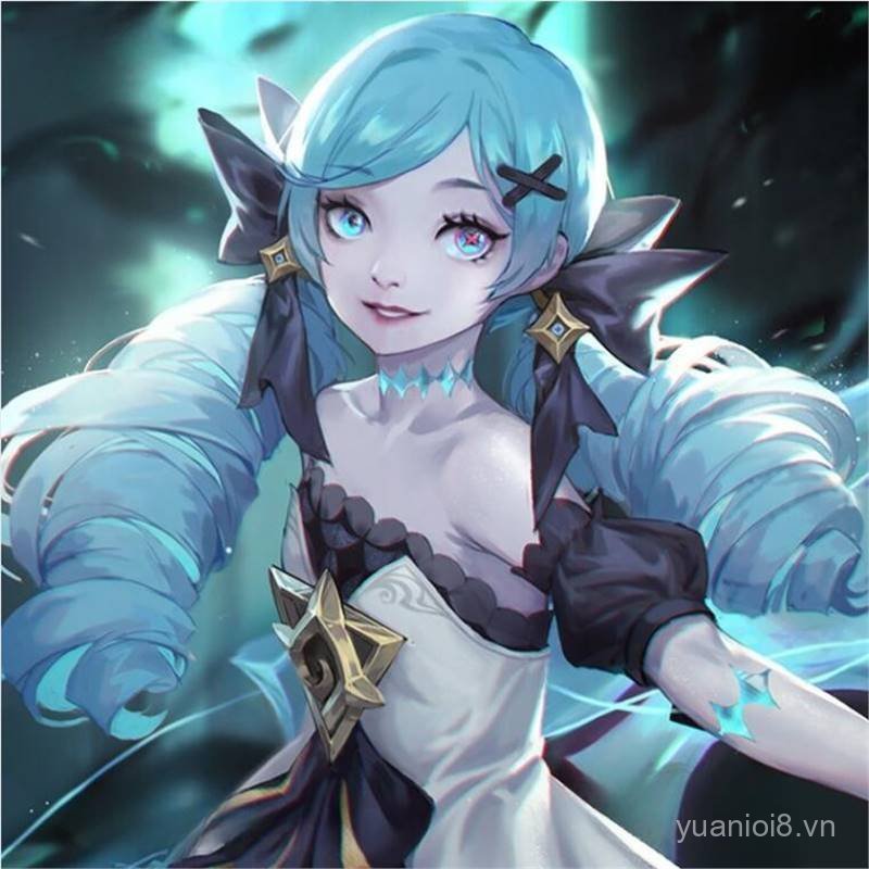 Áo thun ngắn tay Liên Minh Huyền Thoại hình búp bê Gwen, phù hợp cho fan game