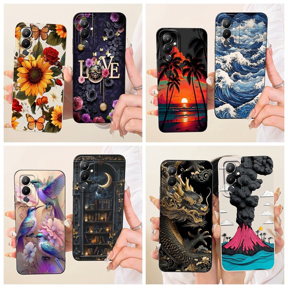 Ốp Lưng Cho Tecno Pova 4 LG7n / Pova 4 Pro LG8n Vỏ Bảo Vệ Camera Sơn Thời Trang Vỏ Điện Thoại Cho Te
