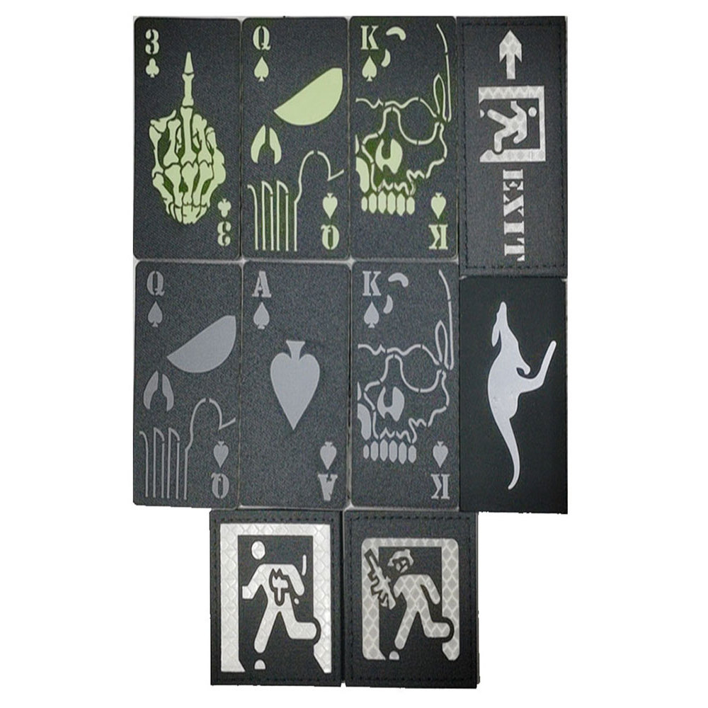 Spot Goods#Tactical Backpack Velcro Patch Luminous Reflective Various Morale Patches Chest Stickers 