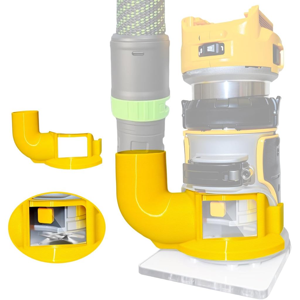 Bộ chuyển đổi ống định tuyến Viền Tương thích với Dewalt DCW600, Phụ kiện cho Bộ định tuyến Dewalt, 