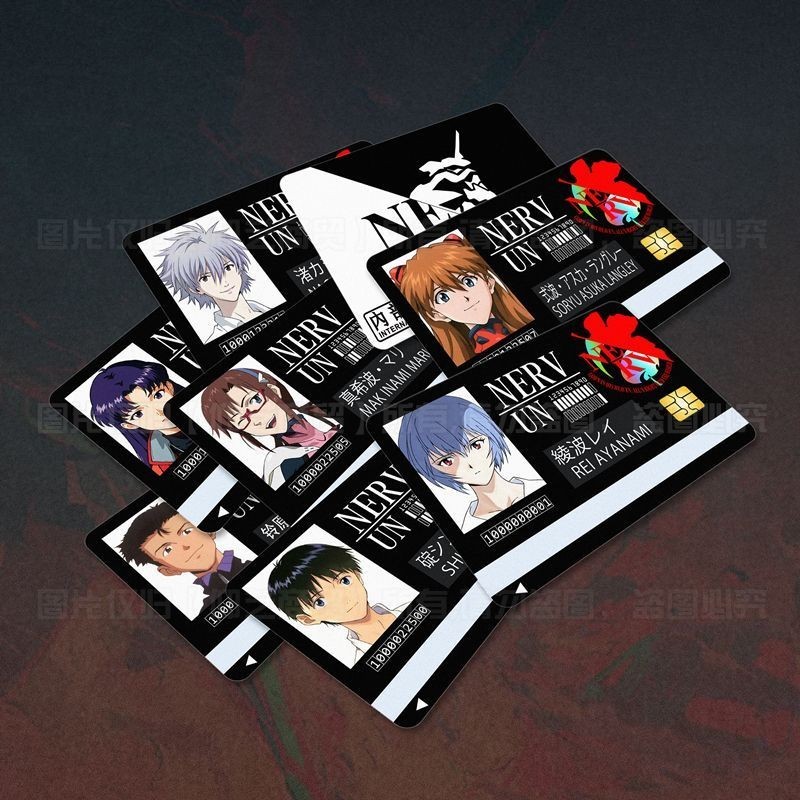 Nhãn dán thẻ ID EVA Evangelion Ayanami Rei Asuka D EVA Evangelion Ayanami Rei Asuka Nhãn dán thẻ ID 