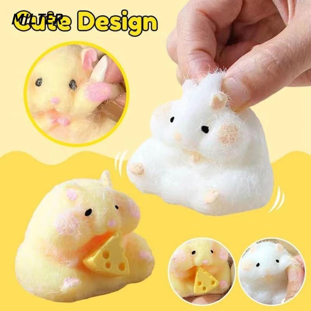 Đồ chơi Hamster Squishy SMILTER, Đồ chơi Squishy Hamster chậm kết cấu Mochi, Đồ chơi Squishy Kawaii 