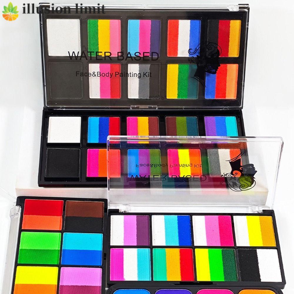 ILLUSION LIMIT Body Face Painting Kit với Brush Cosmetics Makeup Tool