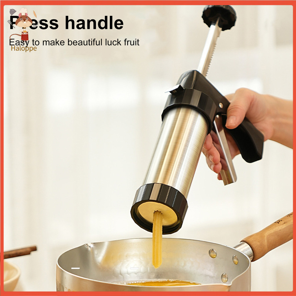 [Haloppe] Máy làm Churro Đầu bằng thép không gỉ Dụng cụ ép Churros Bộ máy làm Churro bằng thép không