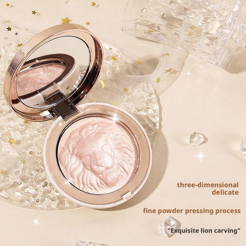 Lion Head Shiny Highlight Palette Brightening 3d Highlight Facial Cosmetics Makeup N0k7