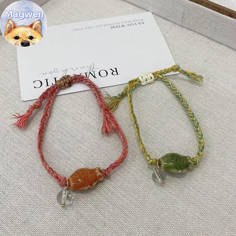 Magwen Vòng Tay Gốm Hình Cá Style Boho,Accessory Thời Trang Quà Tặng Việt Nam