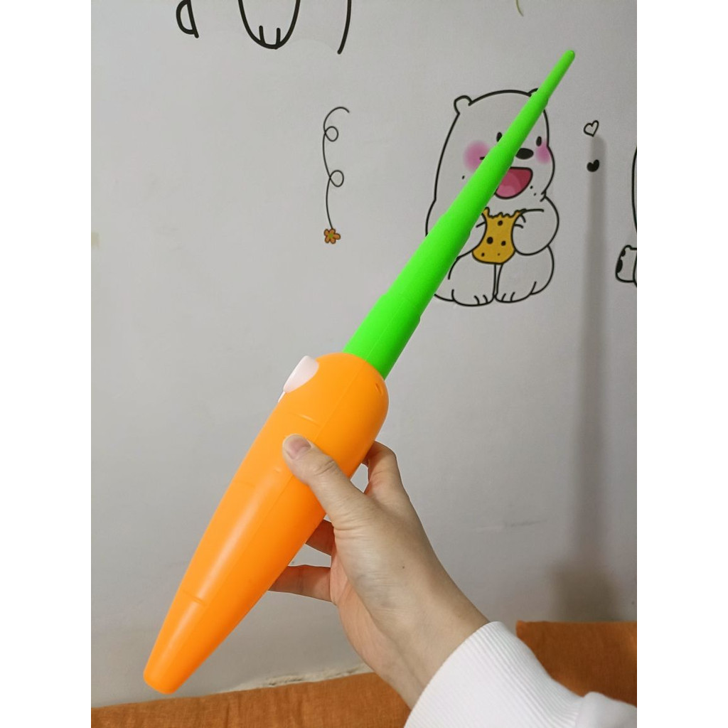New Product#Hot-Selling Printed Carrot Telescopic Knife Creative Radish Telescopic Stick Stress Reli