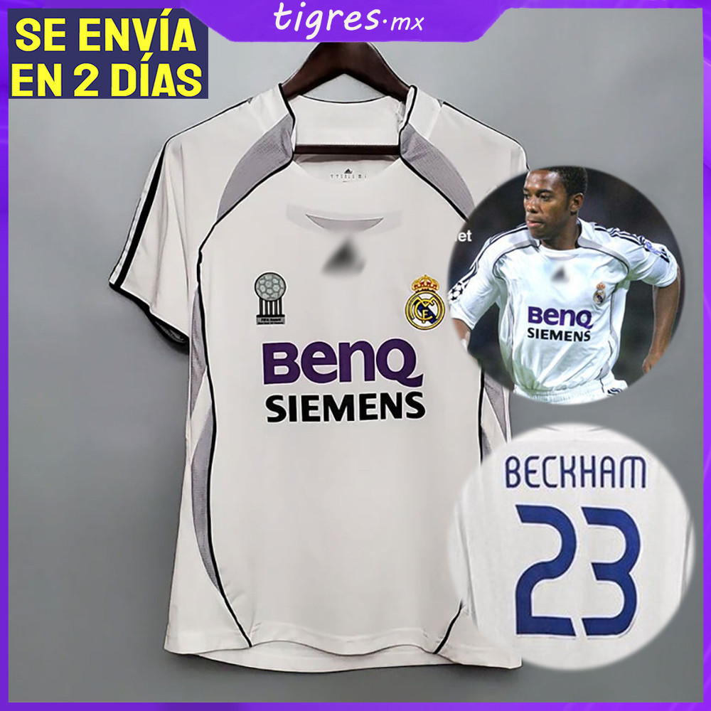 Retro 2006-2007 Real Madrid Jersey Nhà Jersey Áo Bóng Đá Tùy Chỉnh Tên Số Vintage Jersey