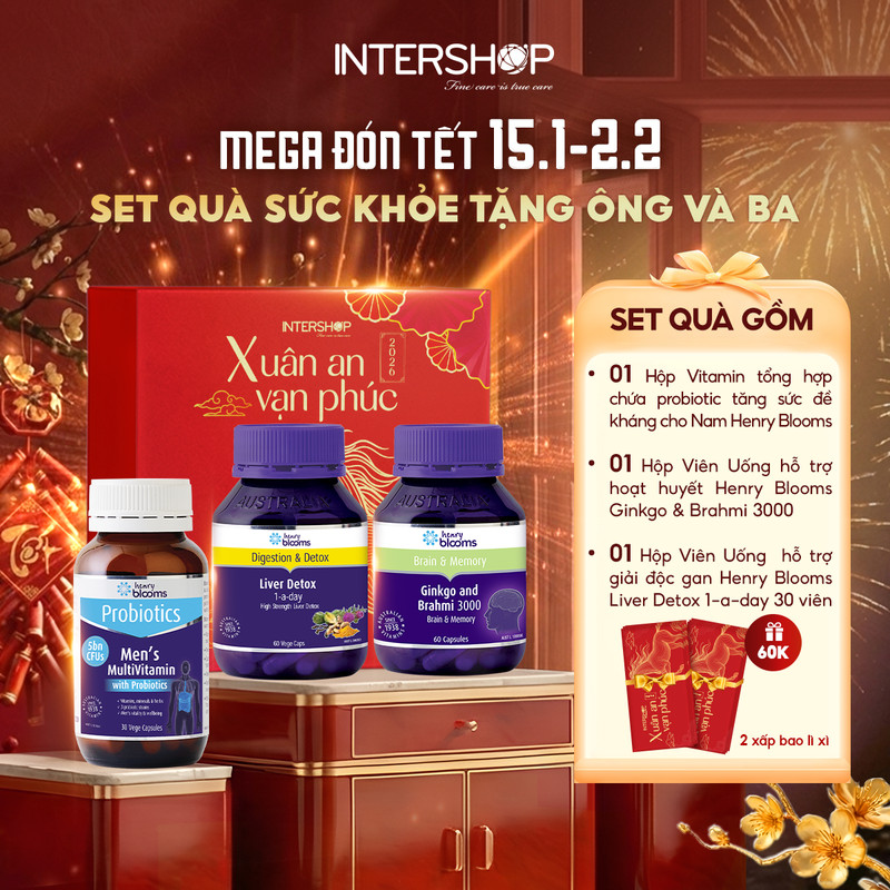 Set Quà Sức Khỏe Tết Tặng Ông và Ba - Henry Blooms HB0035